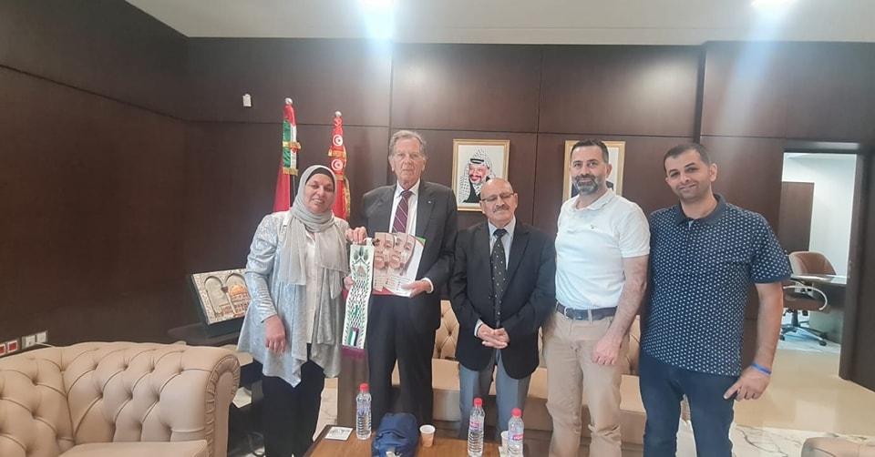 Meeting of the society’s delegation with the Ambassador of the State of Palestine in Tunisia